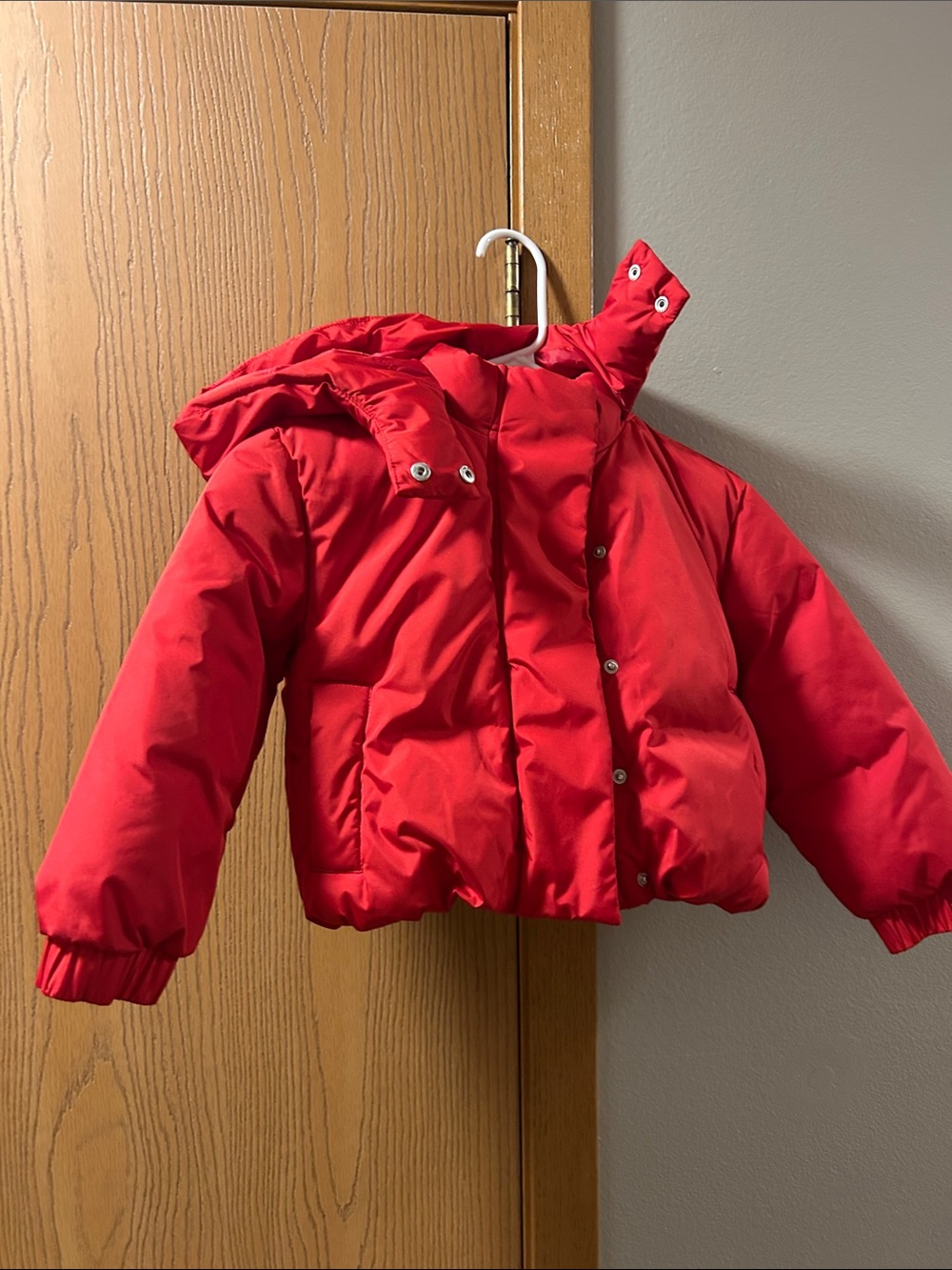 GAP Kids Bright Red Puffer Jacket with Hood